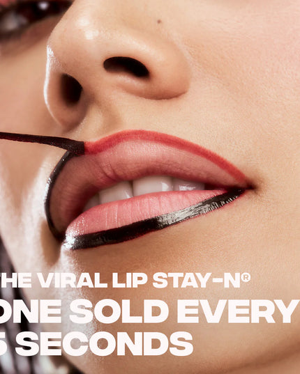Left on Red LIP LINER STAY-N® Peel-Off Lip Liner Stain