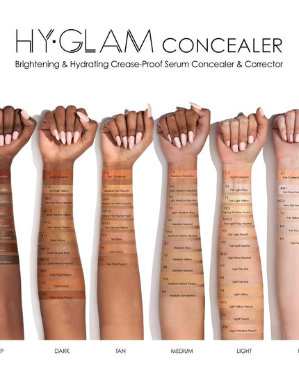 Hy-Glam Brightening & Hydrating Medium to Full Coverage Crease Proof Serum Concealer