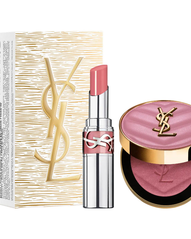 YSL Iconic Pink Make Me Blush & Loveshine Lip Oil Stick Set