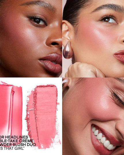 Mini Major Headlines Double-Take Crème & Powder Blush Duo