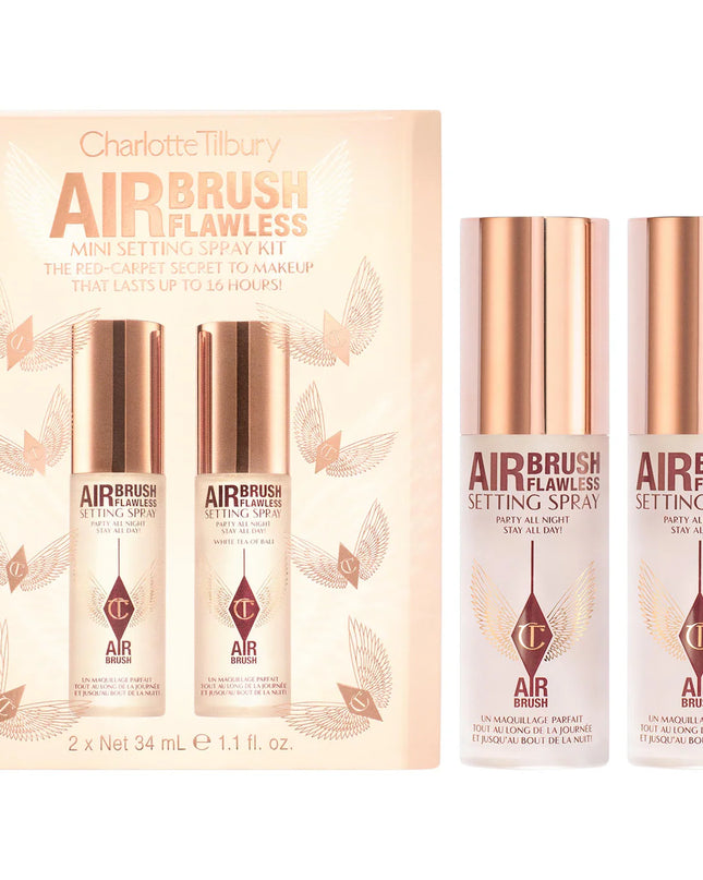 Mini Airbrush Flawless Setting Spray Duo Gift Set
